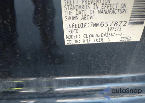 2022 Nissan Frontier S/Sv/Pro-X z USA, uszkodzony, nr VIN 1N6ED1EJ7NN657872